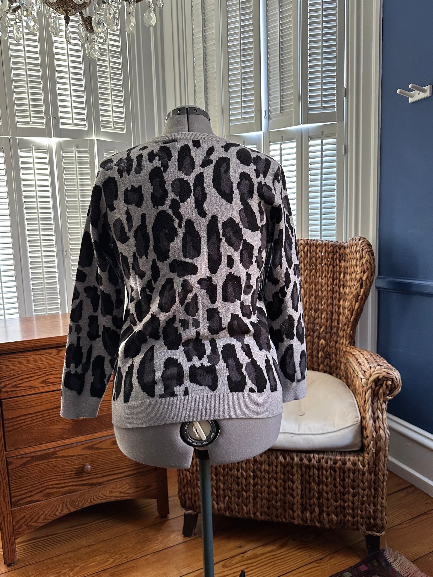 Tahari Leopard Sweater