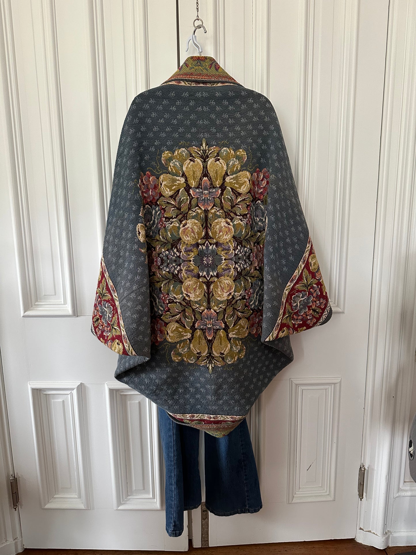 Upcycled Tapestry Wrap - with Pockets!