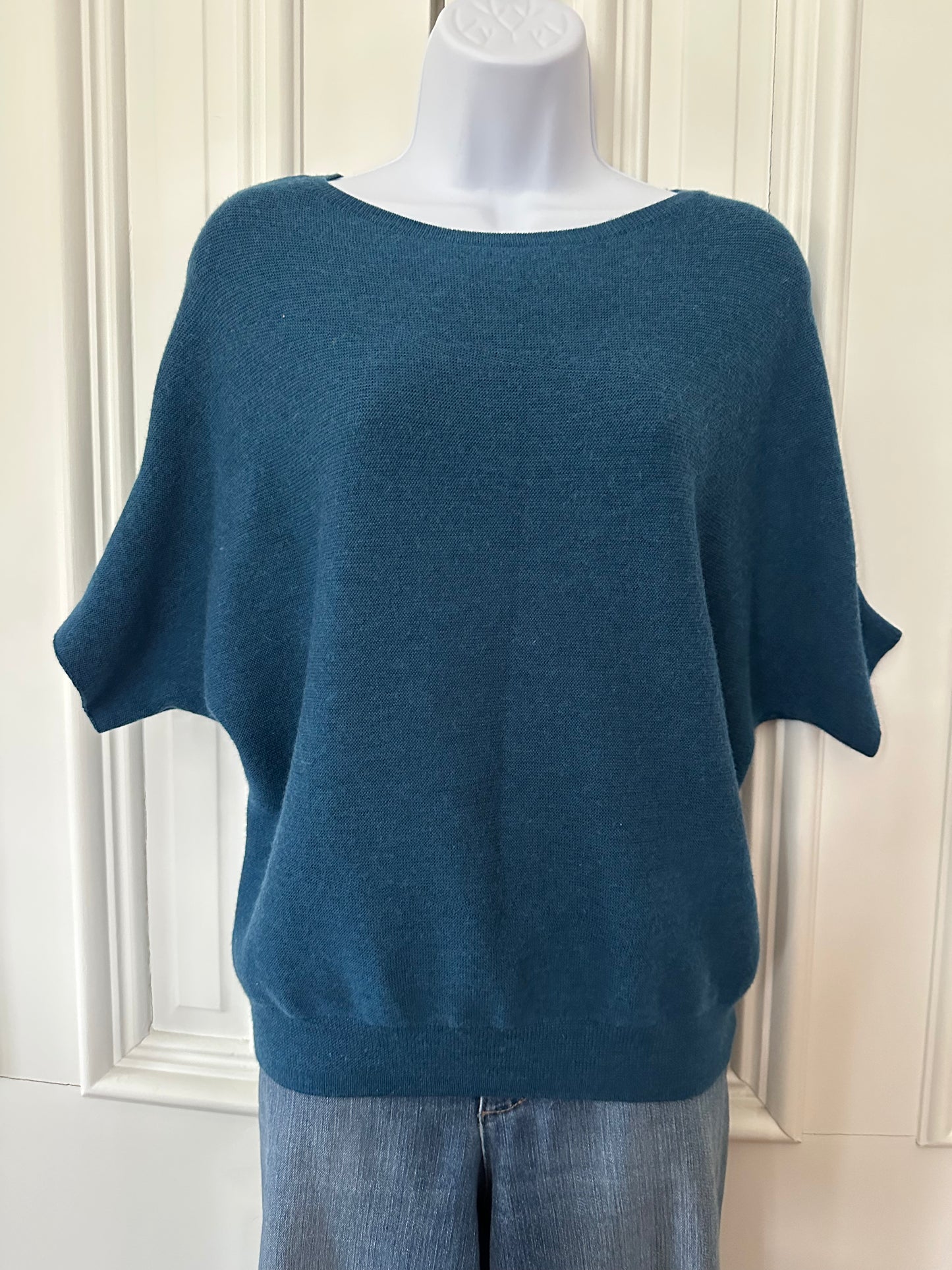 R Label Teal Dolman Sweater
