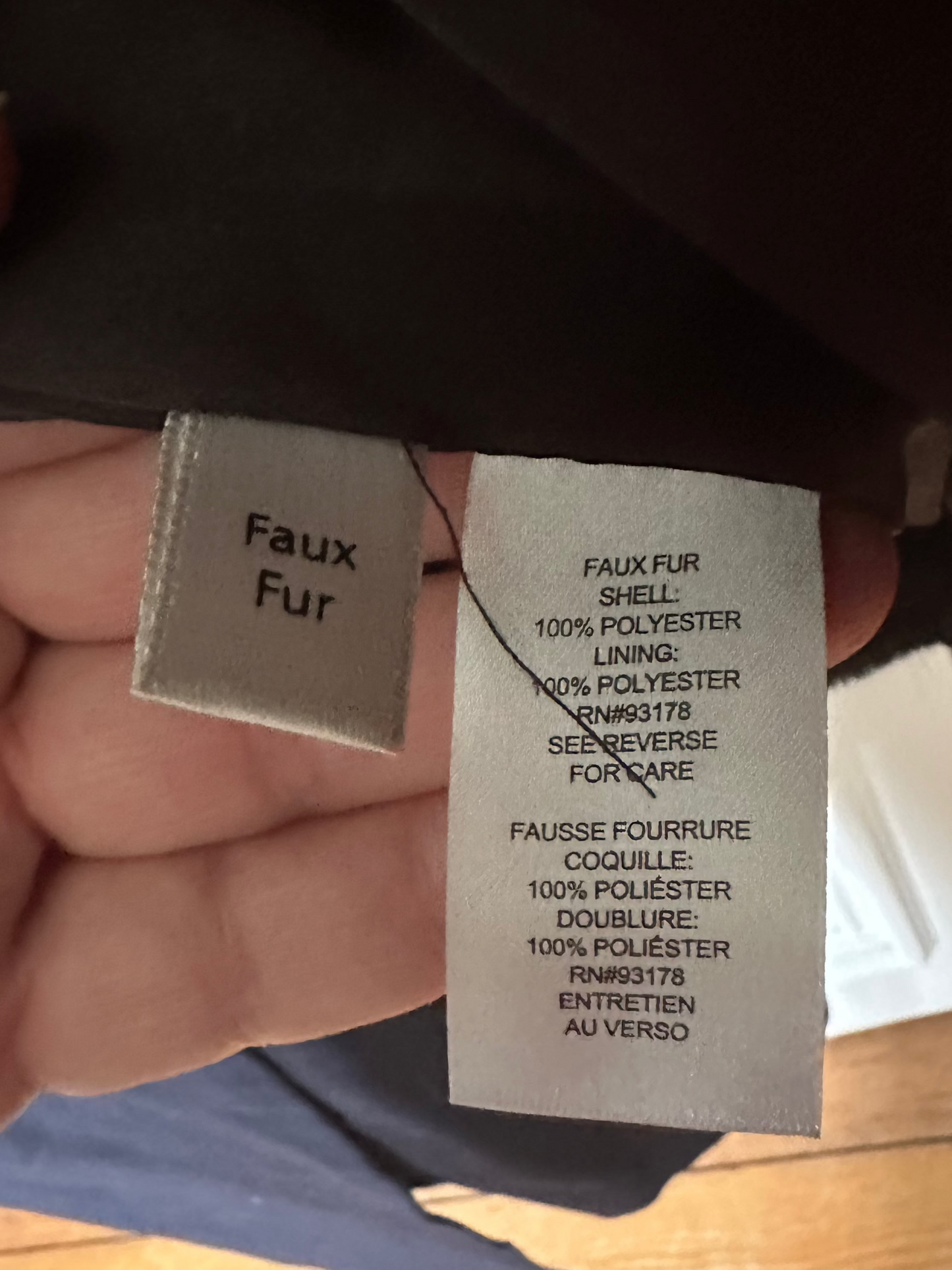 Tahari faux fur coat