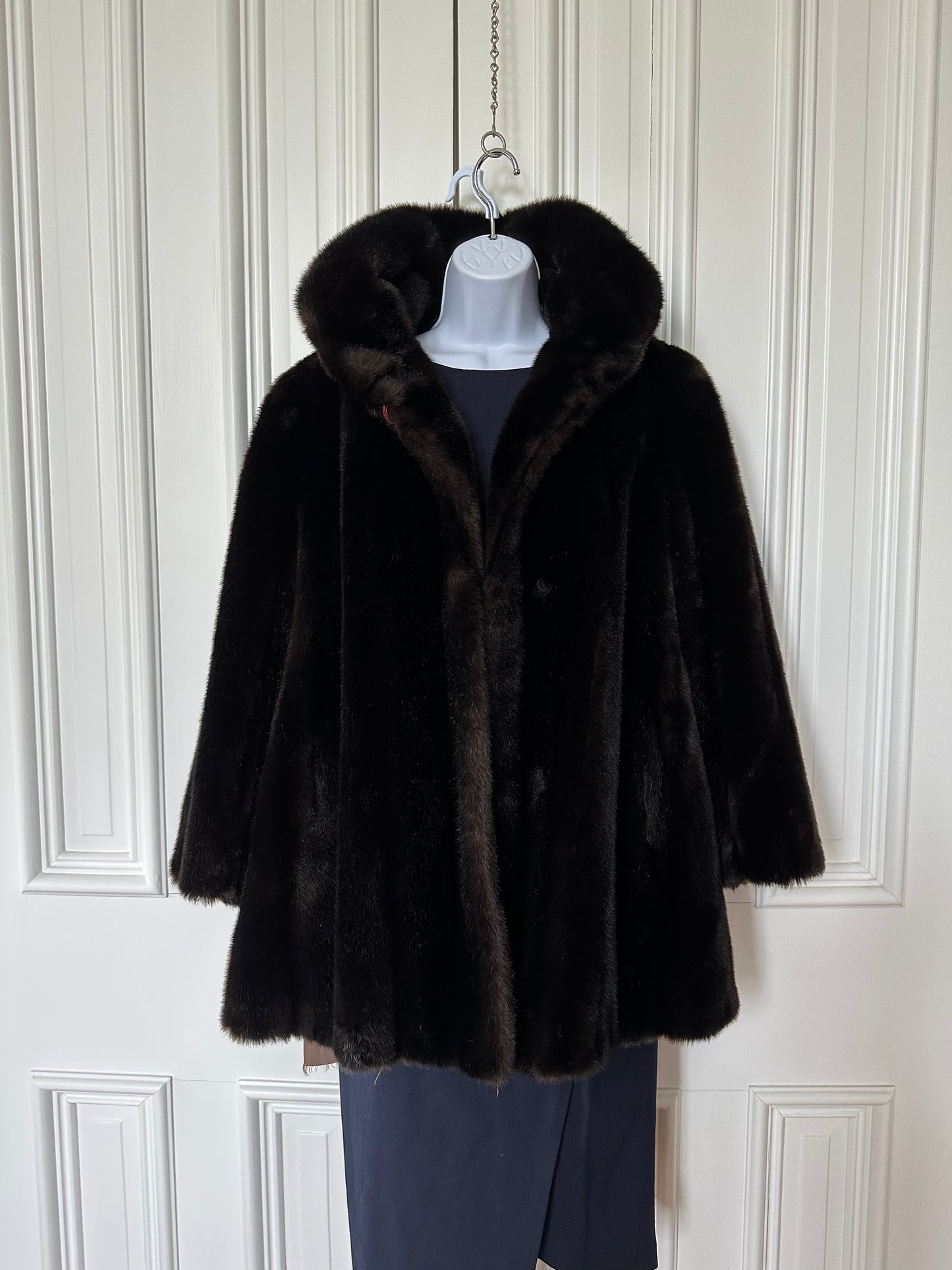 Faux fur vintage coat