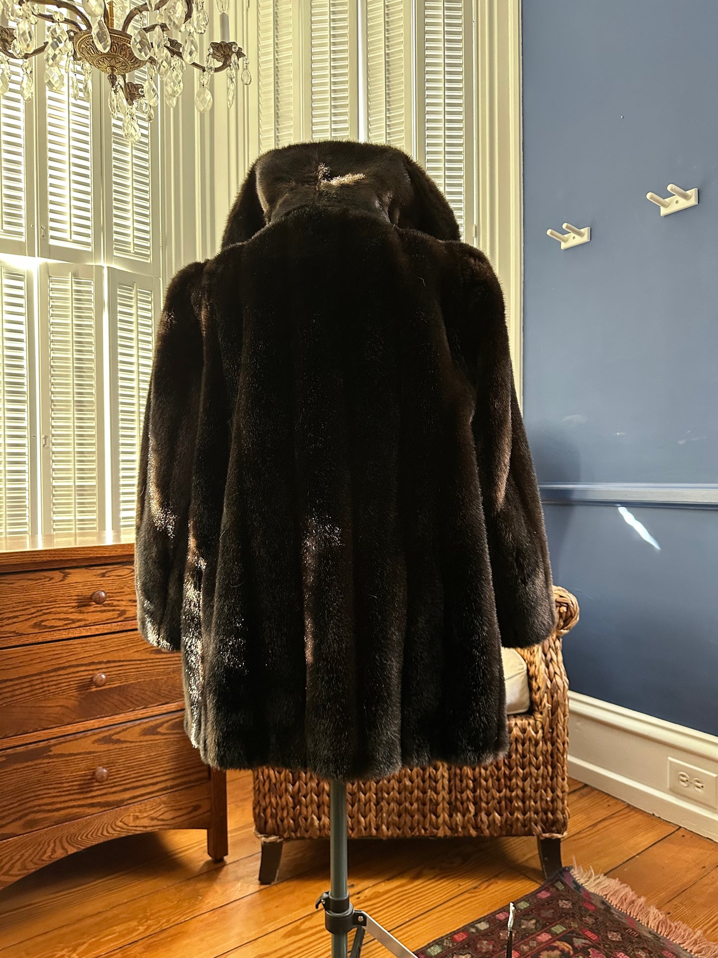 Faux fur vintage coat