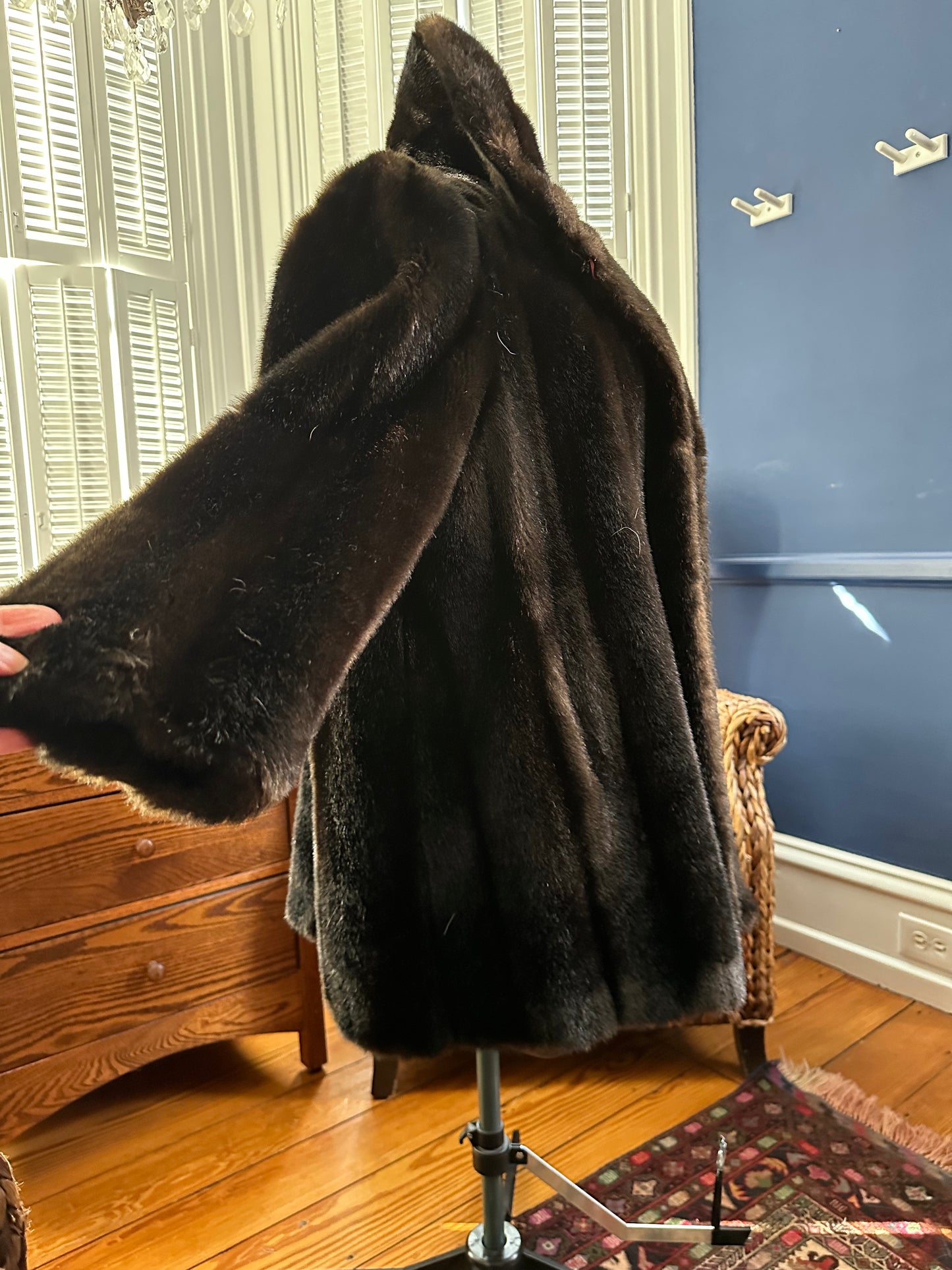 Faux fur vintage coat