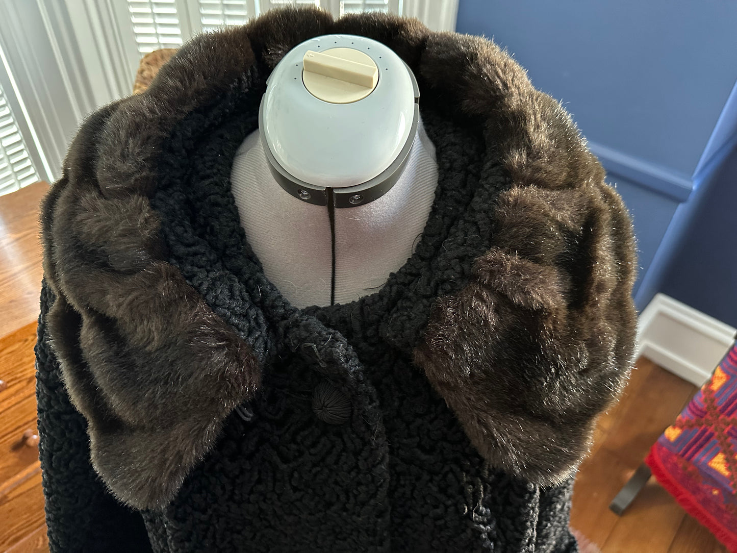 Vintage Faux Persian Lamb Swing Jacket
