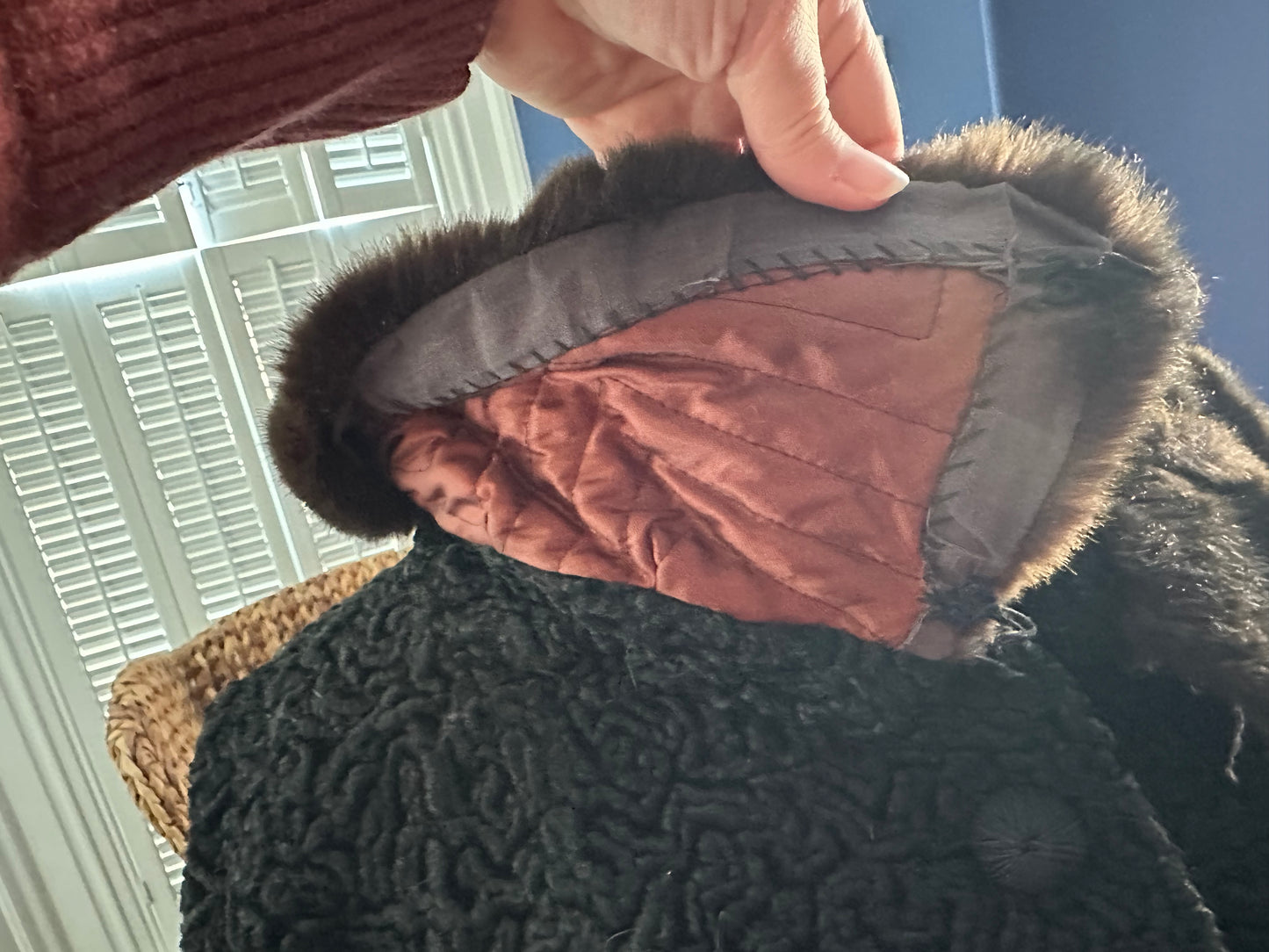 Vintage Faux Persian Lamb Swing Jacket