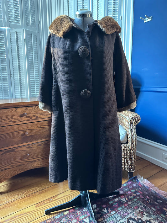 Vintage A-line cocktail coal