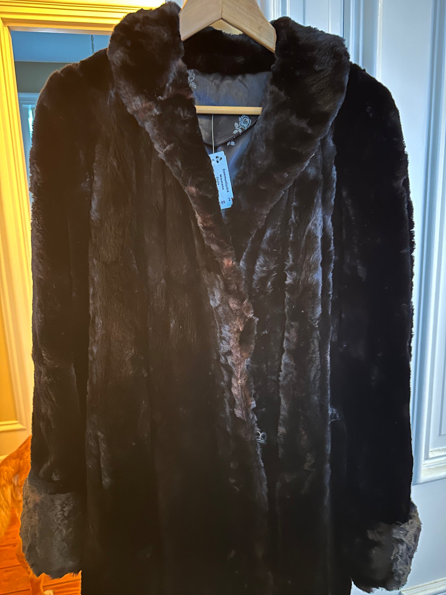 Vintage Long Rabbit Fur Coat