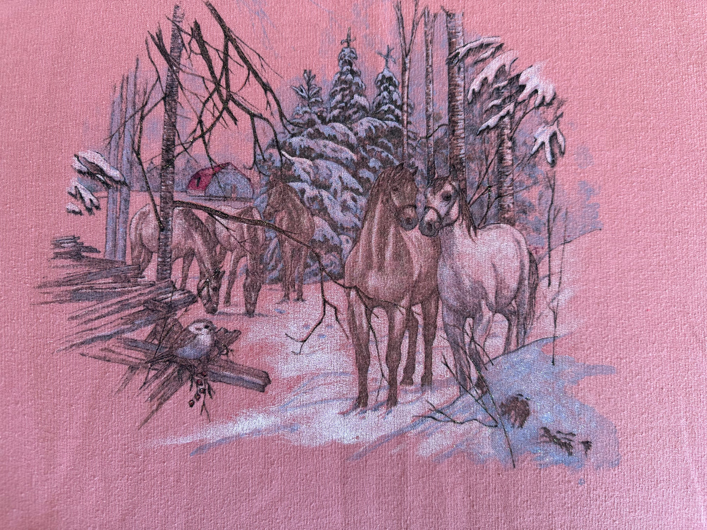 Preppy Glitter Horses Northern Treasures Sweatshirt