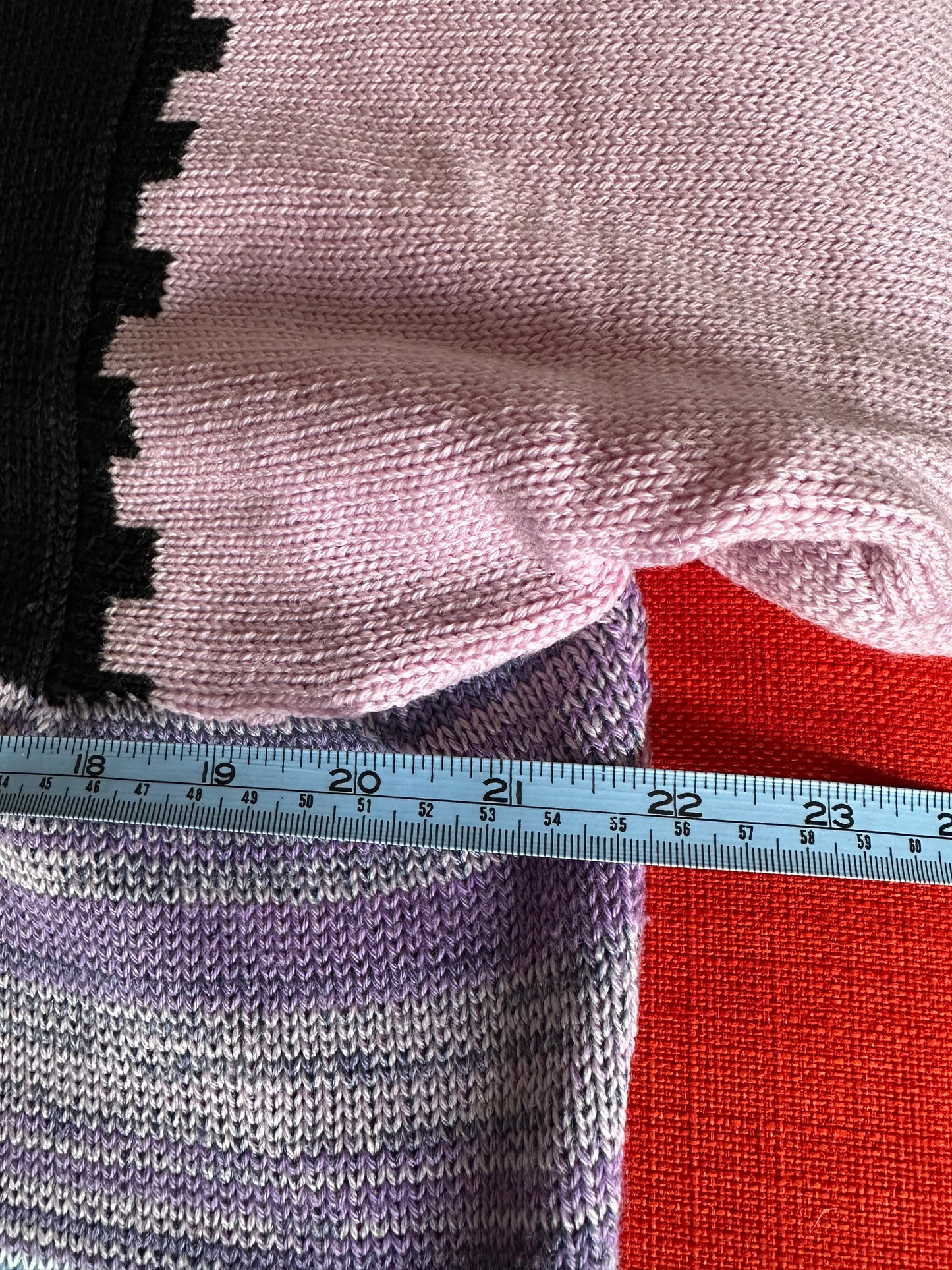 Crop colorblock Scottish cardigan