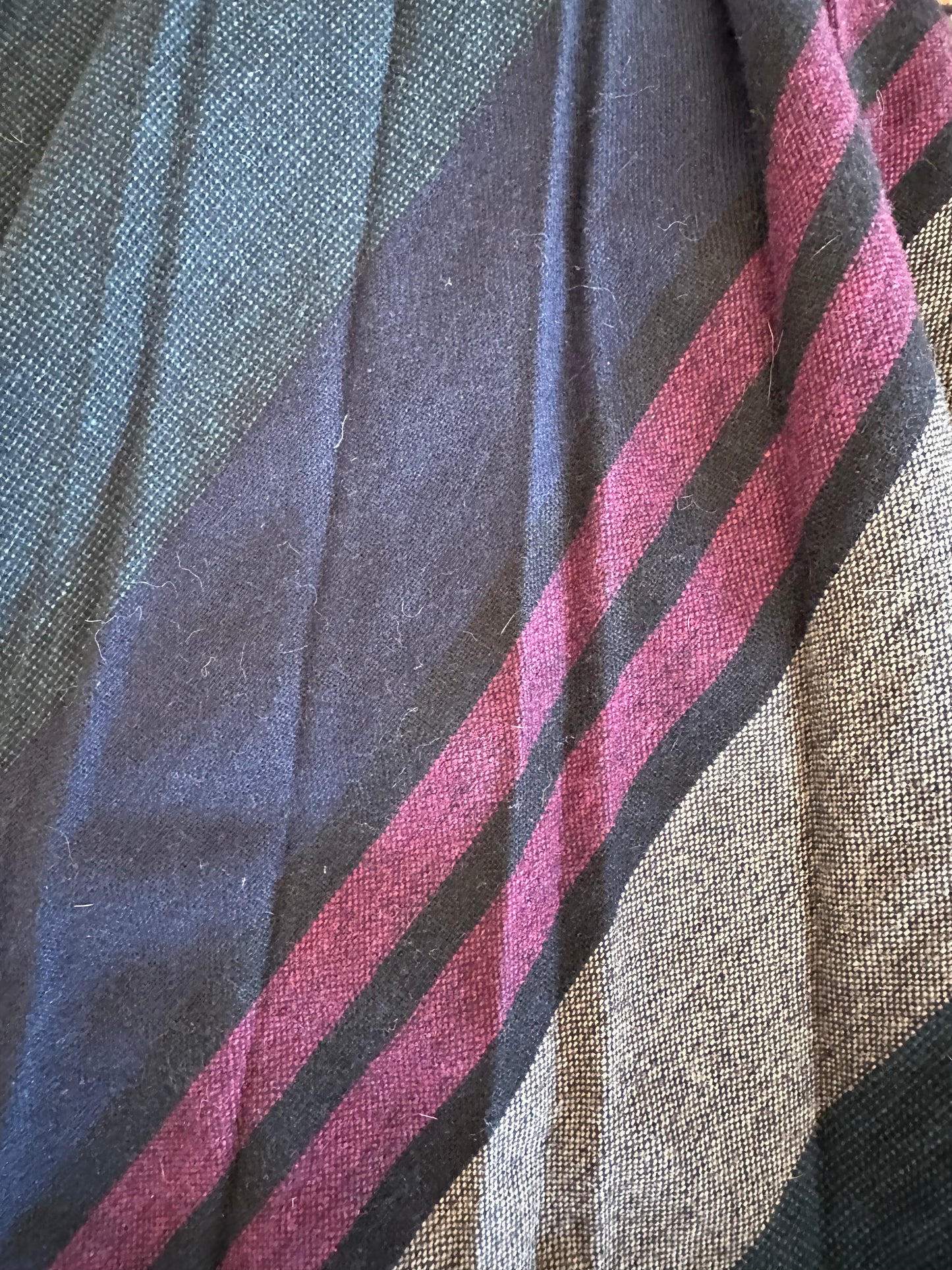 Pleated Vintage Wool Skirt