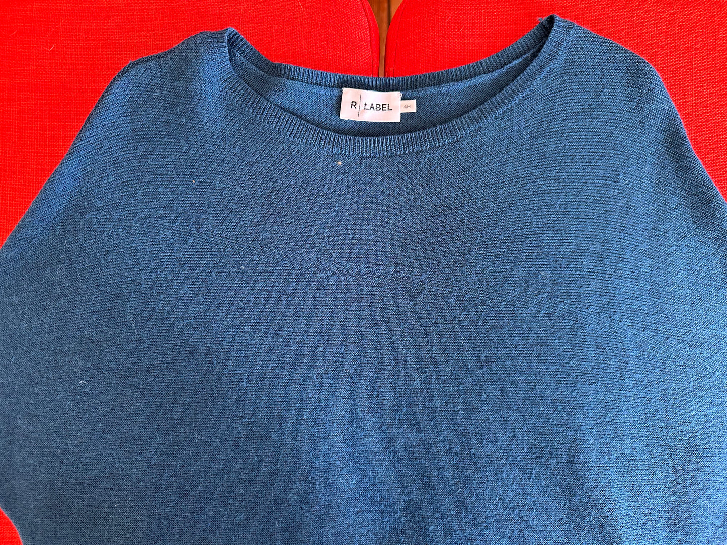 R Label Teal Dolman Sweater