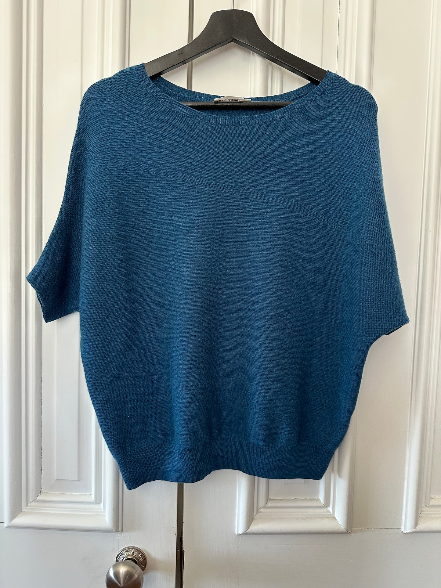 R Label Teal Dolman Sweater