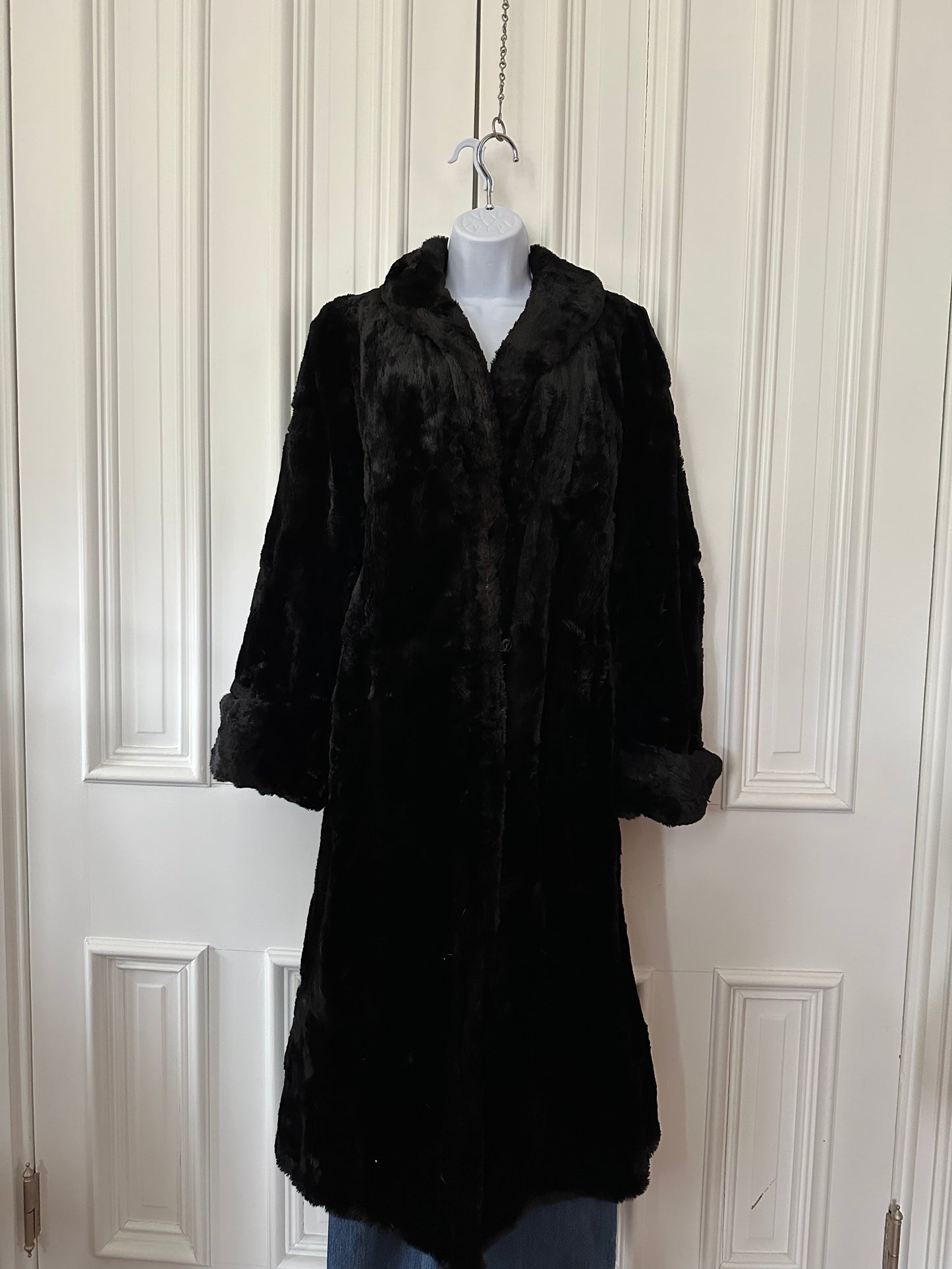 Vintage Long Rabbit Fur Coat