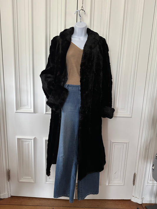 Vintage Long Rabbit Fur Coat