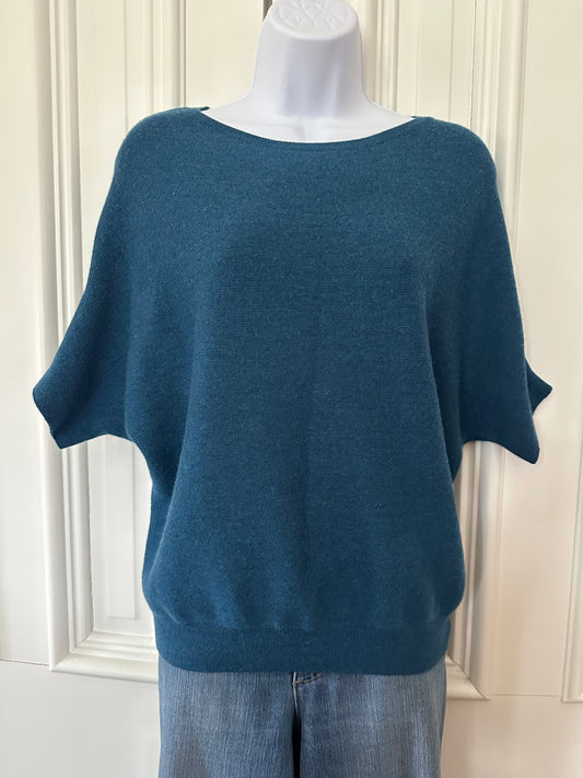 R Label Teal Dolman Sweater