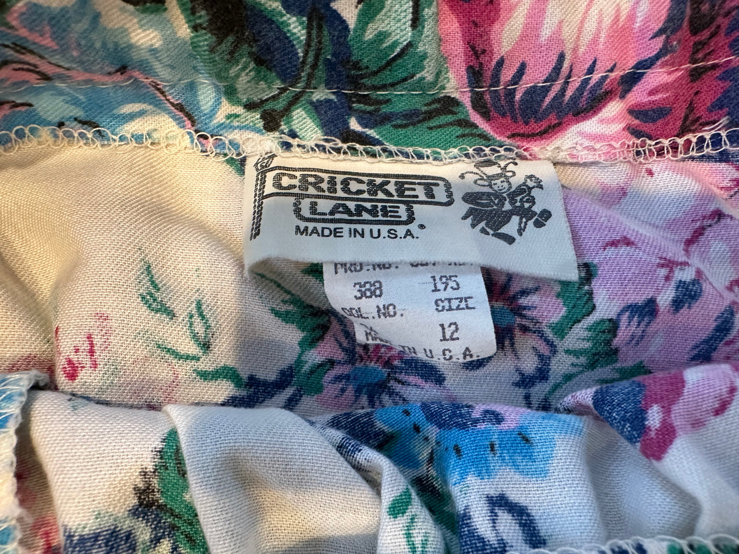 Vintage 80s Floral Midi Skirt - Made in USA
