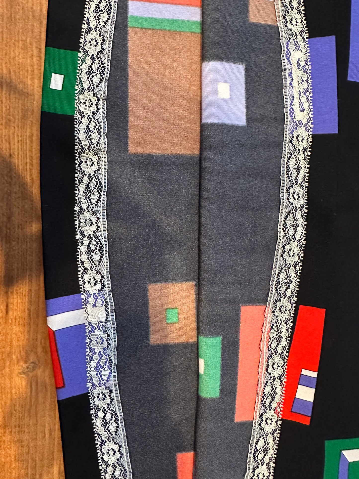 Vintage 70s Jonathan Logan Abstract Geometric Print 3-Piece Set - Blouse, Tank, and Maxi Skirt (M)
